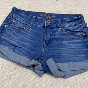 Medium blue Arizona jeans denim shorts